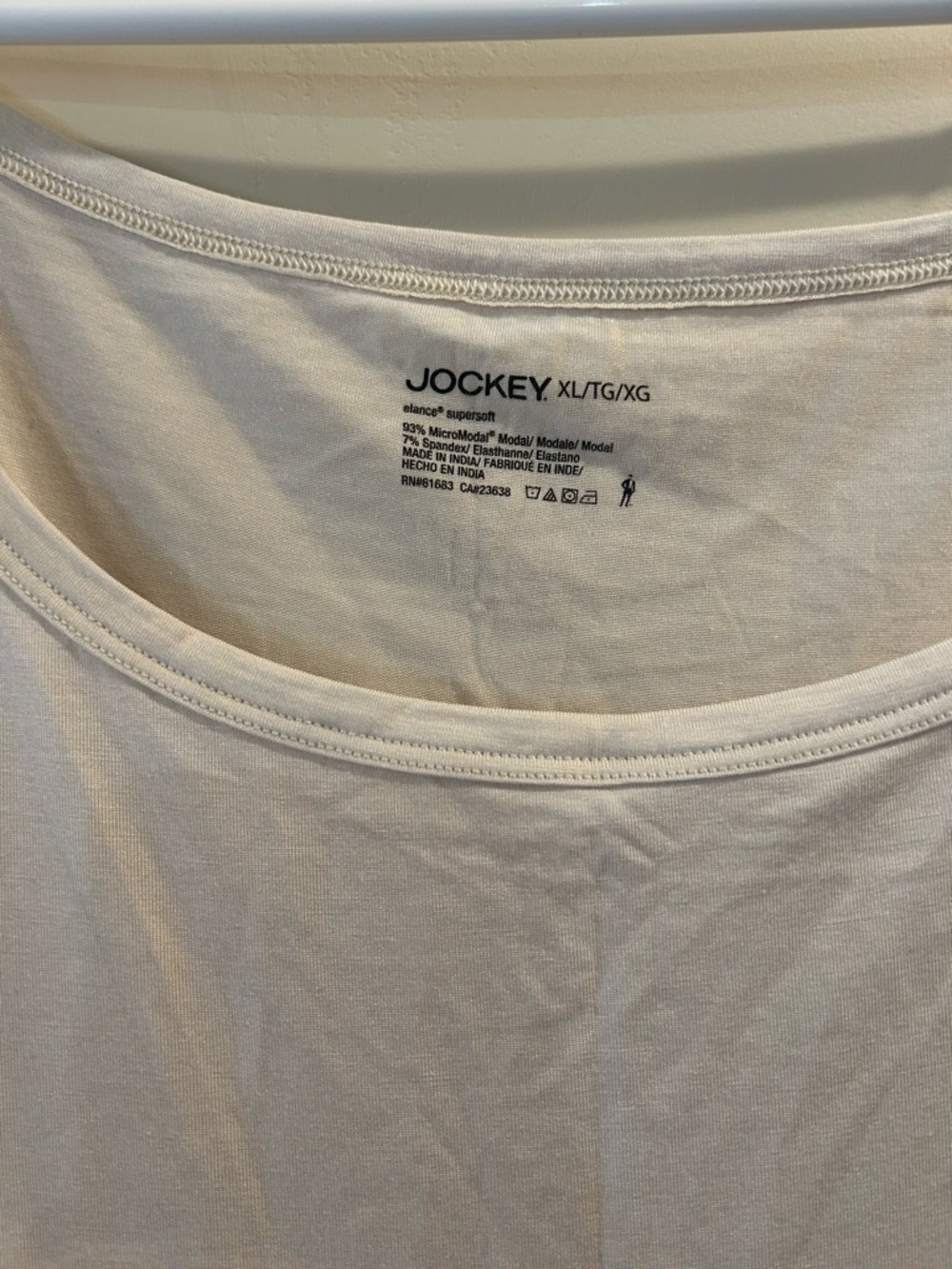 Jockey XL Cream Modal Scoop Neck Tank - Picture 2 of 4